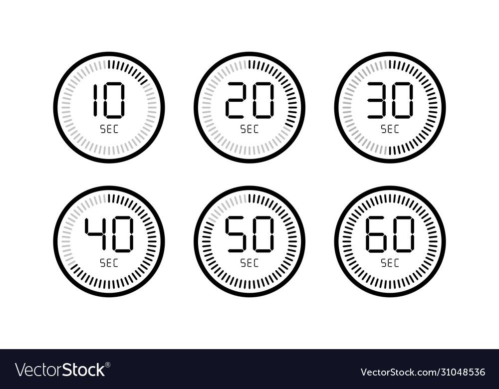 Set timer count down digital clock isolated