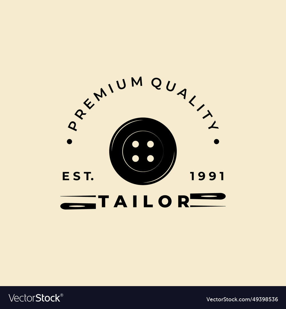 Tailor sewing button logo design