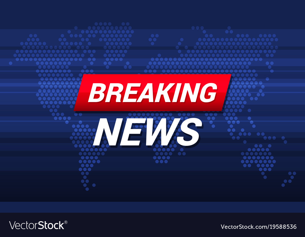 Tv Breaking News Screen Background Royalty Free Vector Image