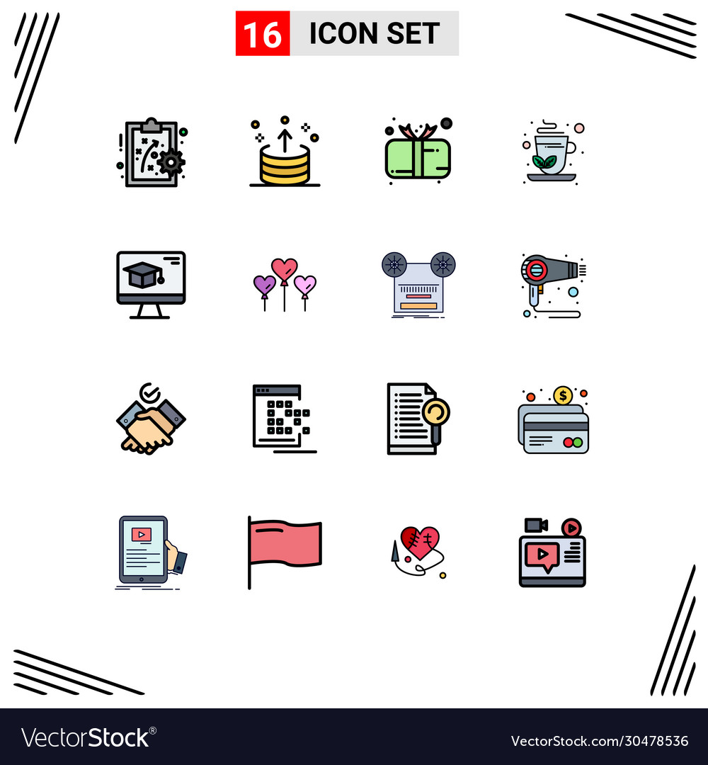 User interface pack 16 basic flat color filled