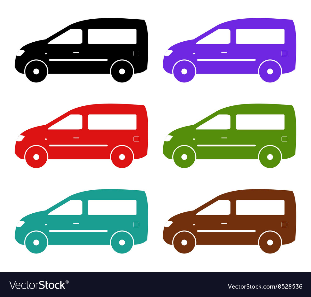 Van on white background