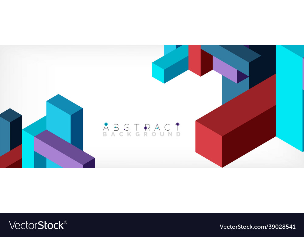 Abstract background 3d cubes cubic elements vector image Abstract background 3d cubes cubic elements