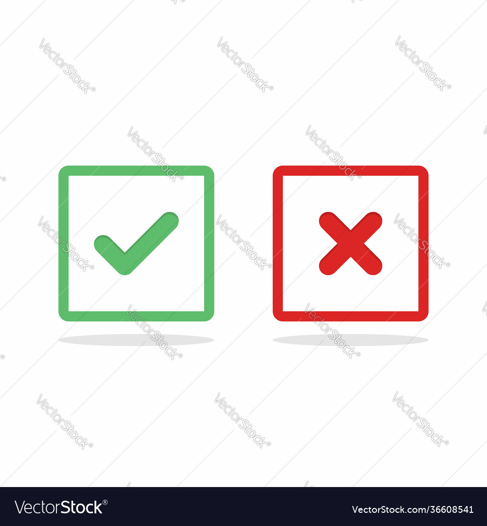 Check and wrong marks tick cross