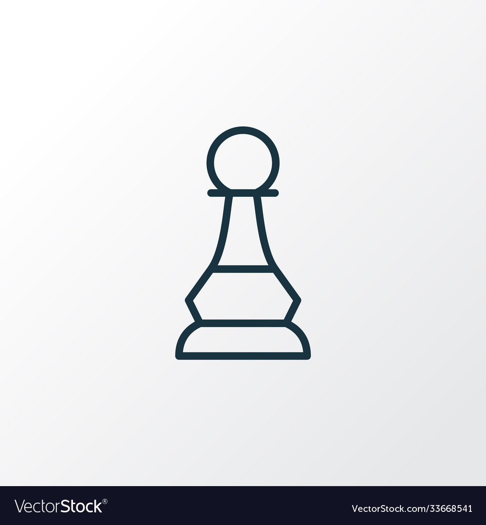 Outlined chess pawn symbol