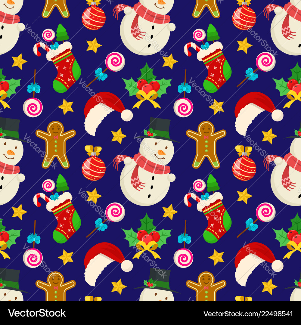 Christmas seamless pattern Royalty Free Vector Image