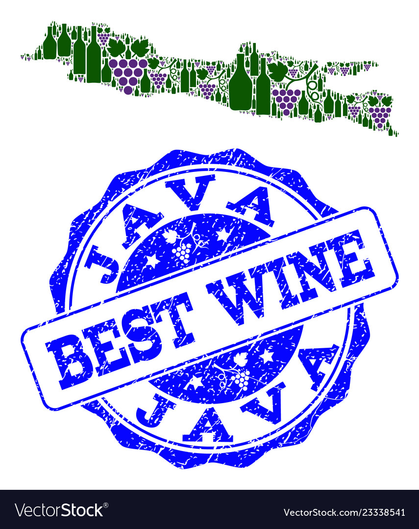 Composition of grape wine map java island