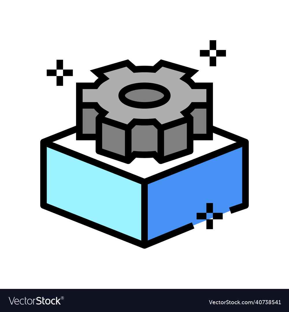 Created product 3d object color icon
