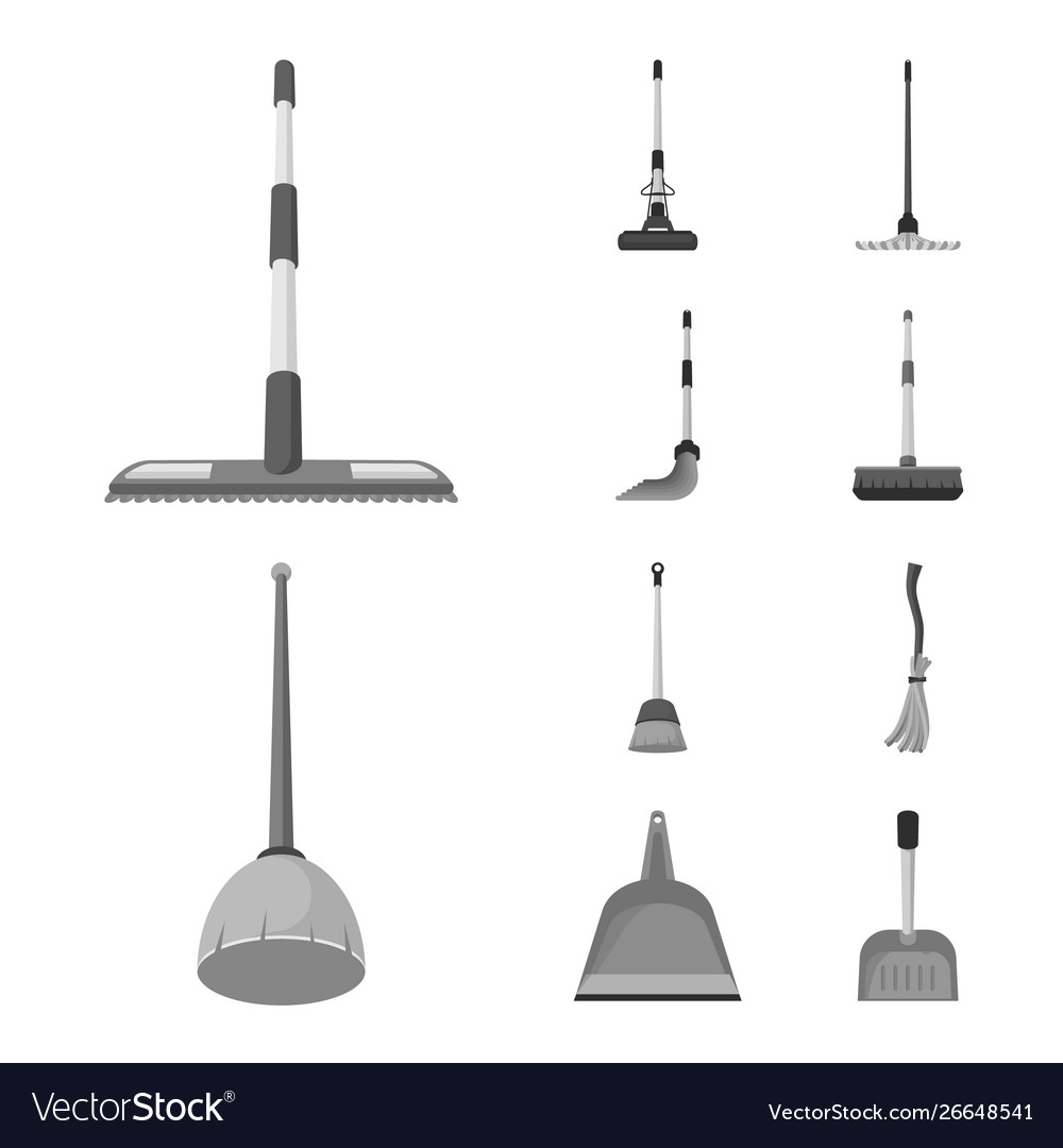 Isolated object tool and mopping icon set