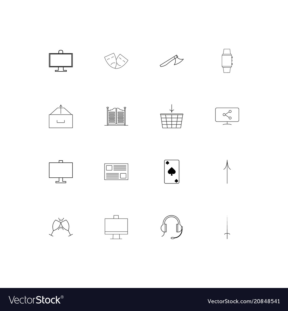 Lifestyle linear dünne Icons Set umrissen einfach