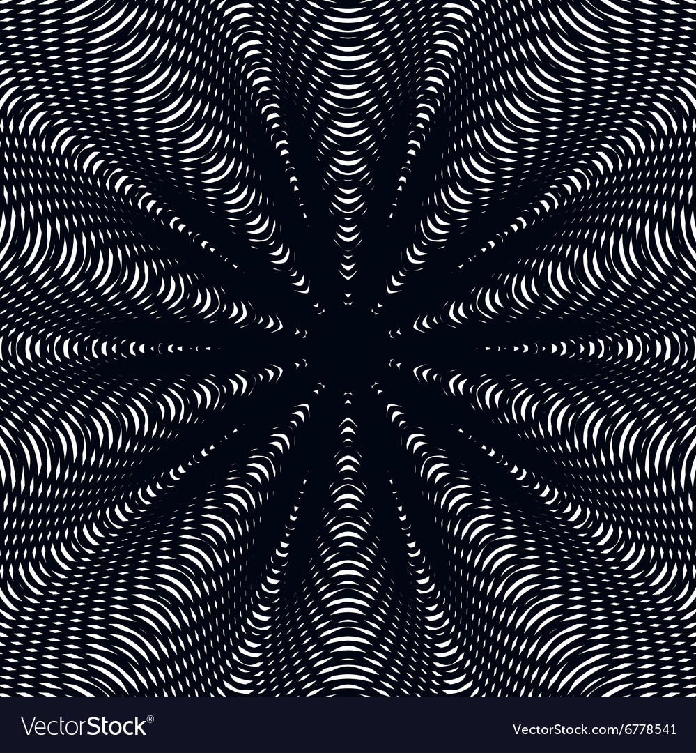 Moire pattern monochrome background with trance