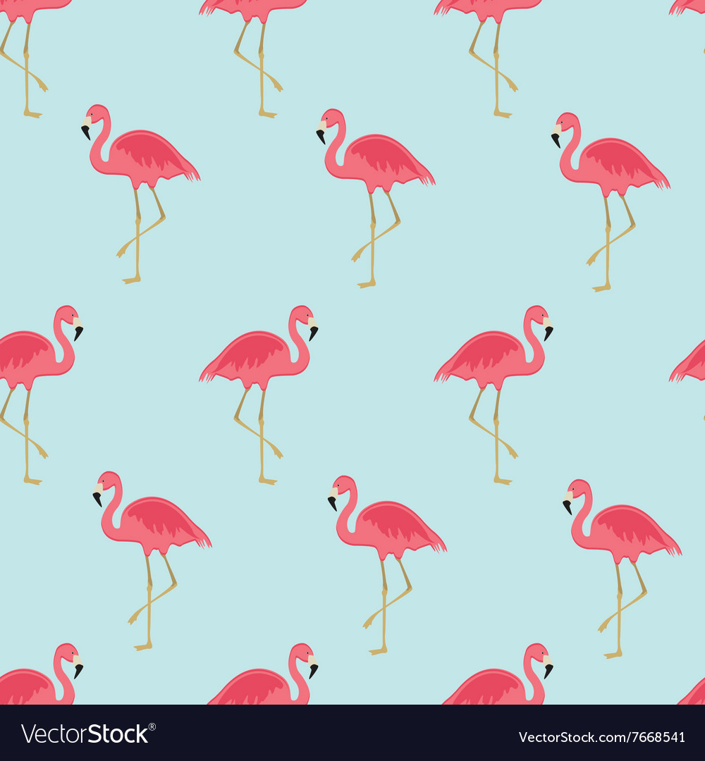 Seamless pattern flamingo Royalty Free Vector Image