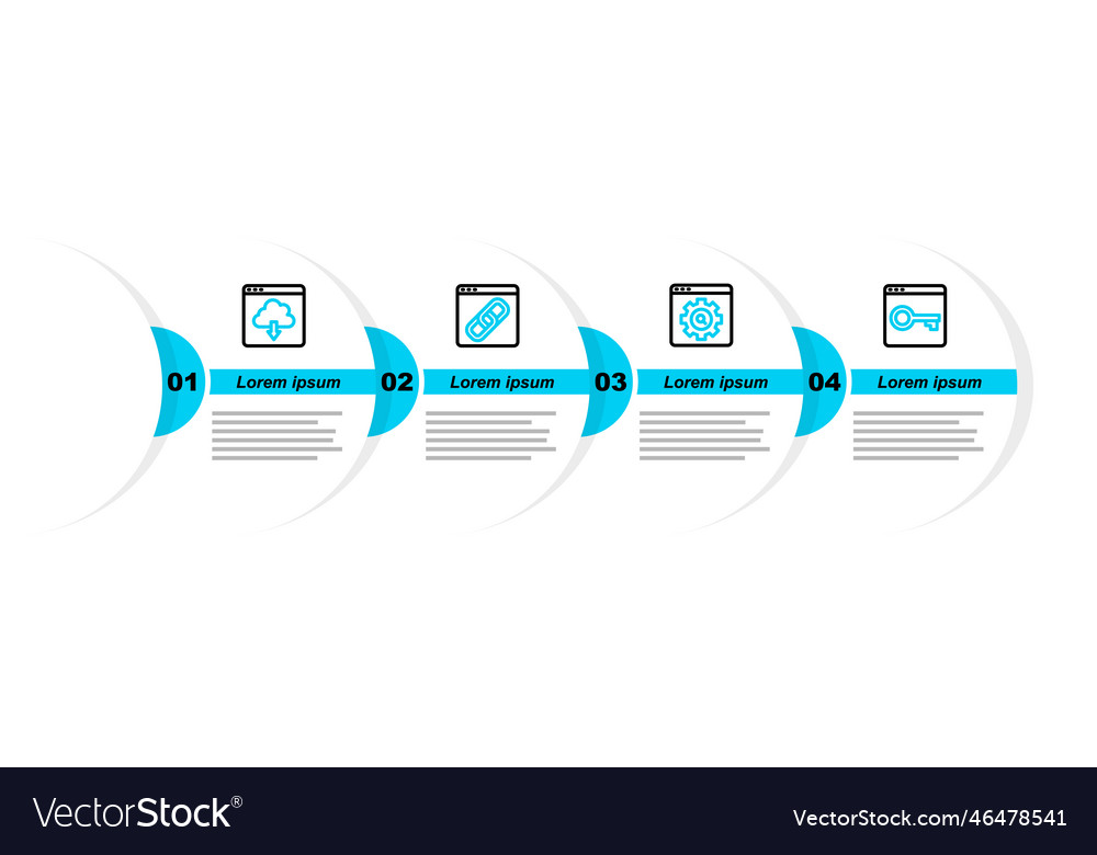 Set line secure your site with https ssl browser vector image Set line secure your site with https ssl browser