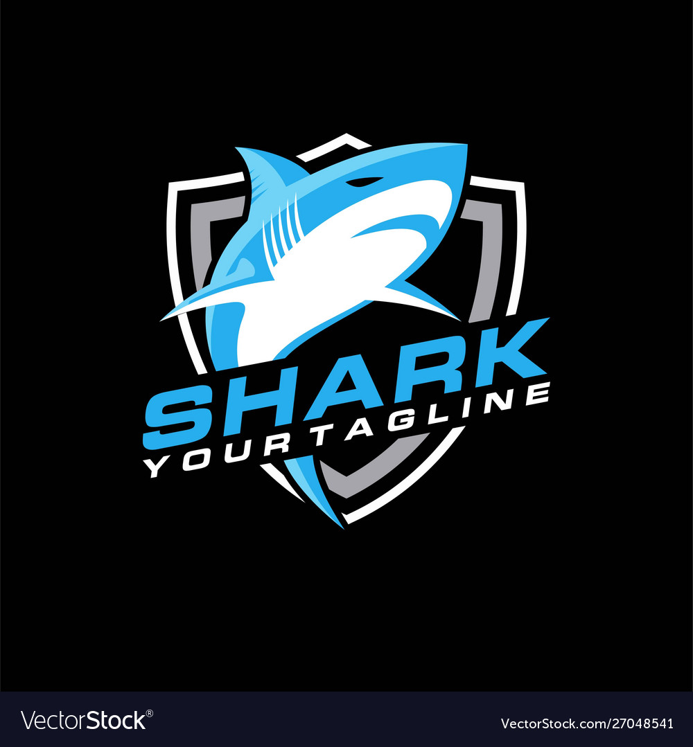 Shield Shark Logo Royalty Free Vector Image - Vectorstock