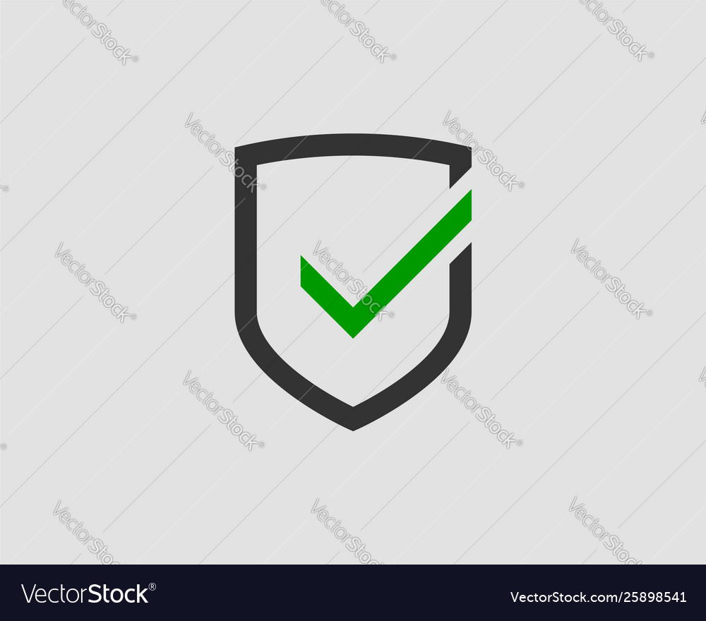 Shield with Checkmark Symbol