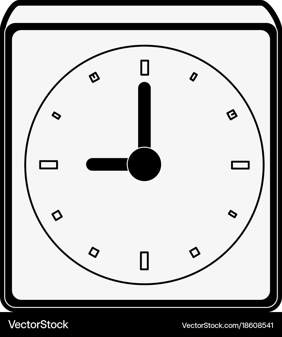 Wall clock isolated Royalty Free Vector Image - VectorStock