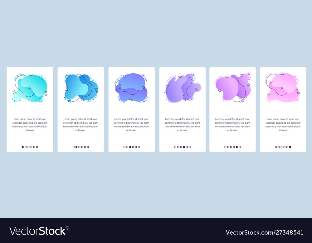 Website and mobile app onboarding screens