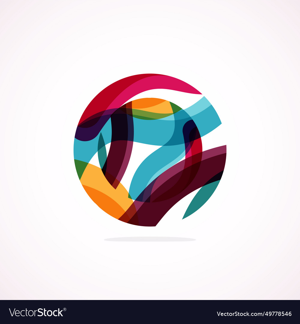 Abstract circle logo - minimalist emblem timeless Vector Image