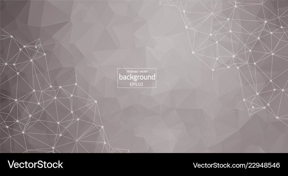 Abstract polygonal space low poly light grey Vector Image