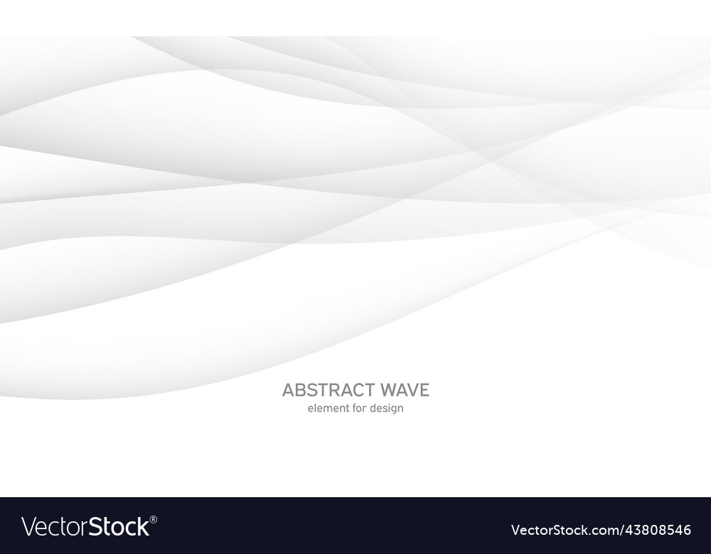 Abstract white background with smooth gray lines vector image Abstract white background with smooth gray lines