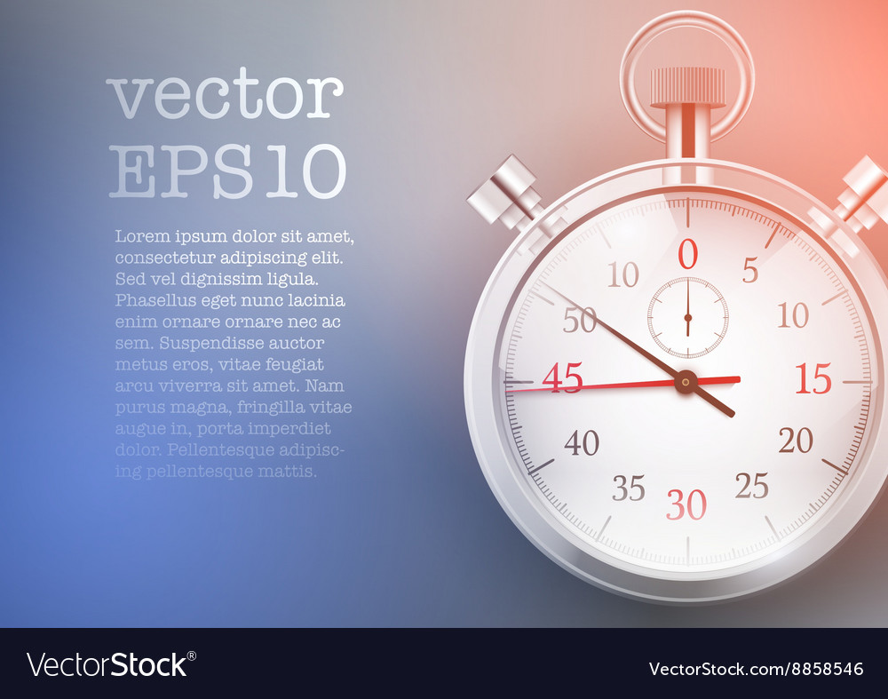 Background with analog stopwatch