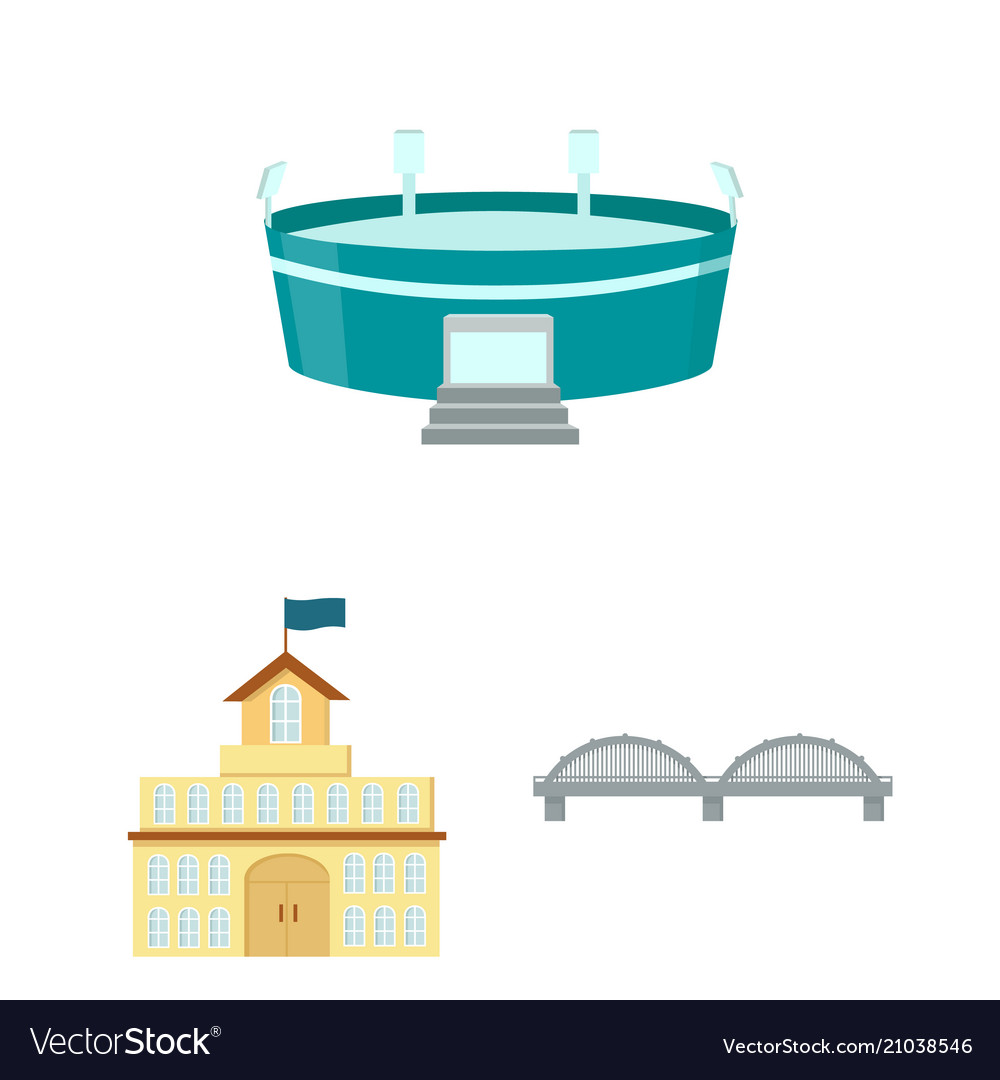 Building and architecture cartoon icons in set