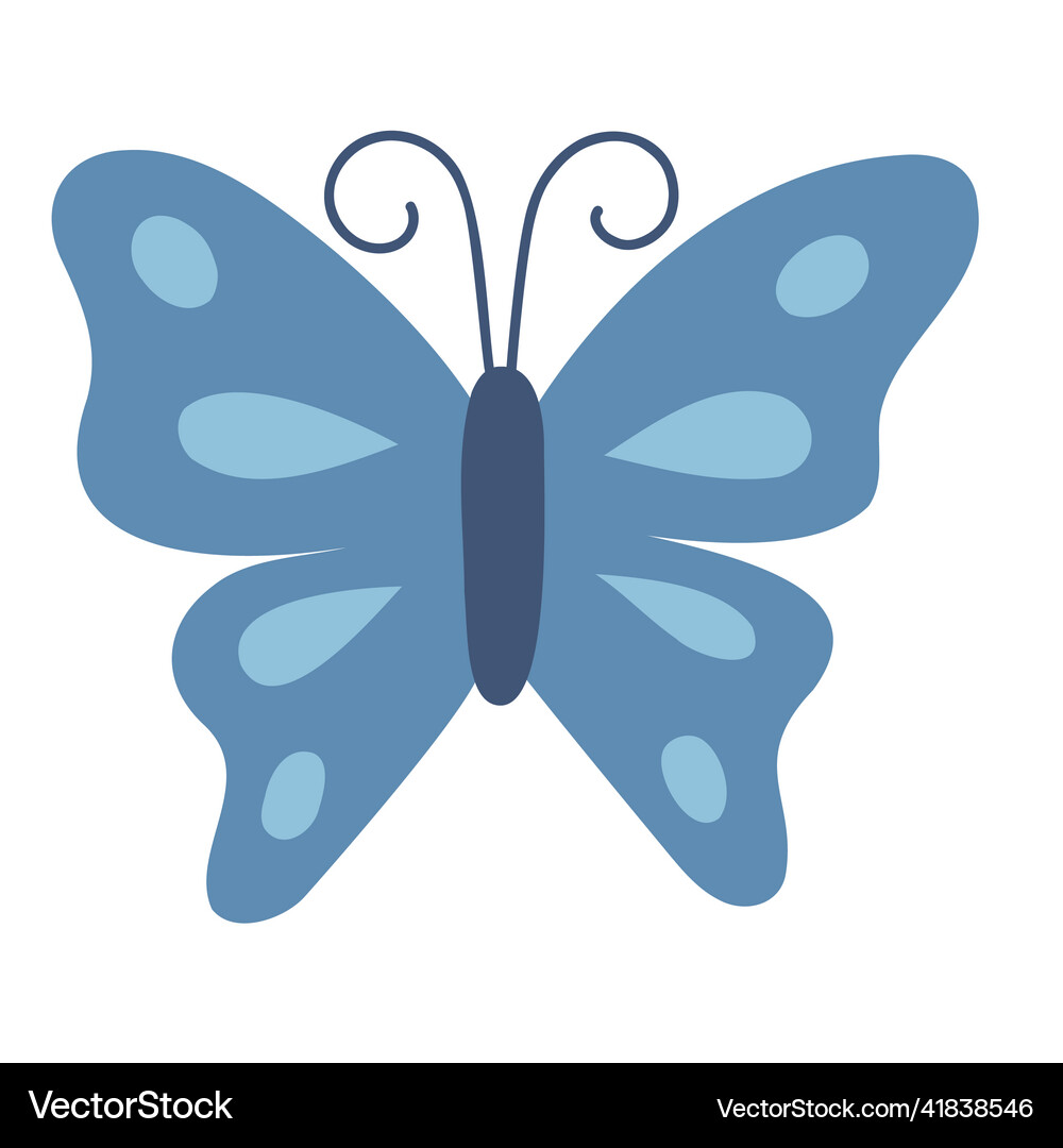 Butterfly hand drawn spring icons Royalty Free Vector Image