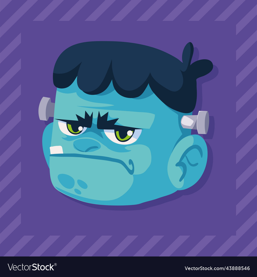 Halloween frankenstein face character