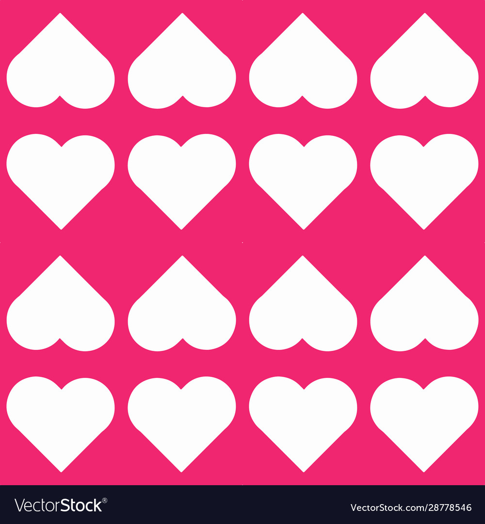 Horizontal reflective hearts repeat pattern vector image Horizontal reflective hearts repeat pattern