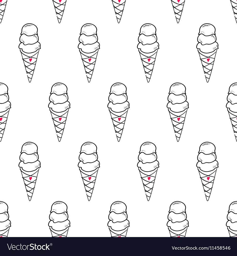 Ice cream easy pattern linear-13