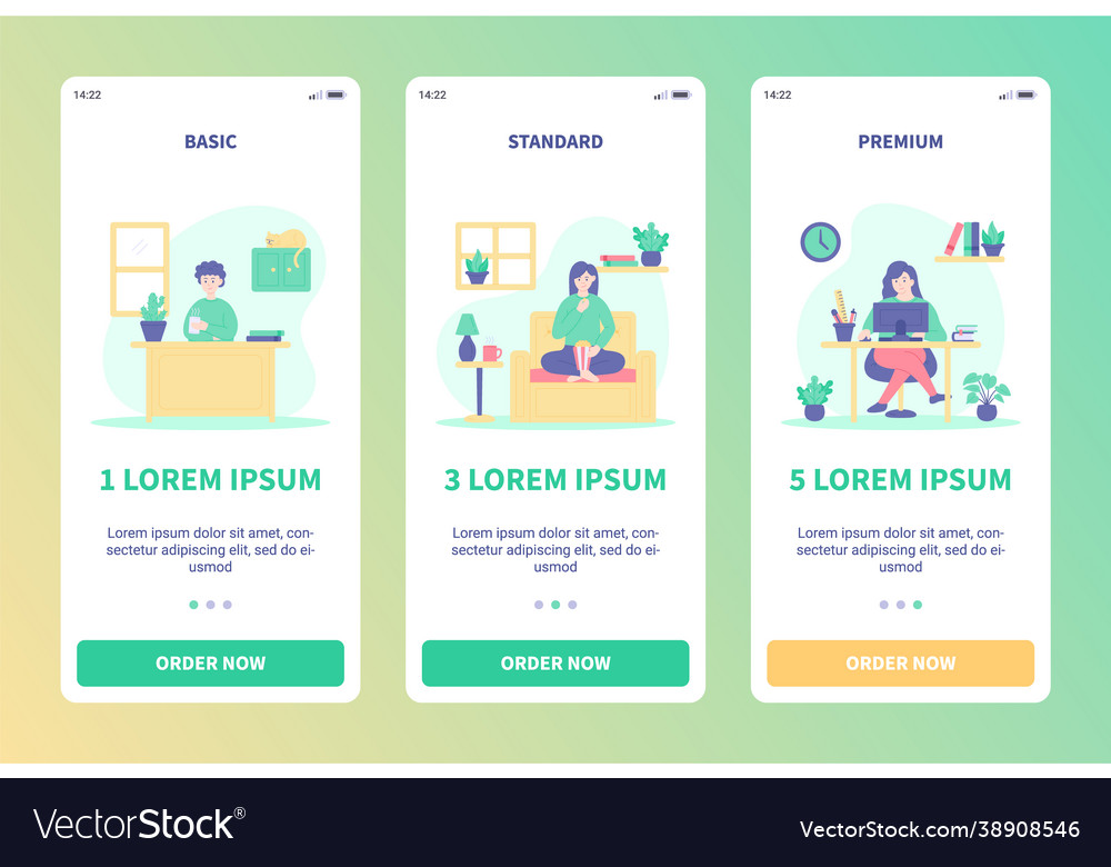 Mobile apps subscription package selection