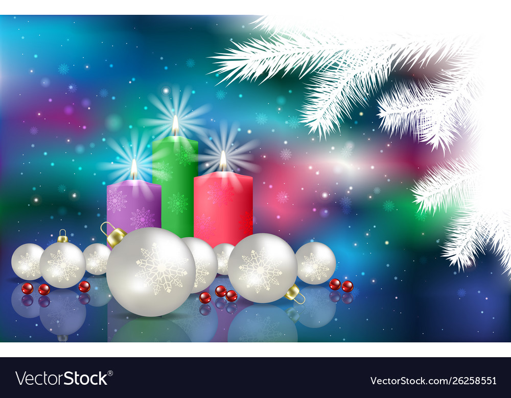 Abstract background with christmas decorations