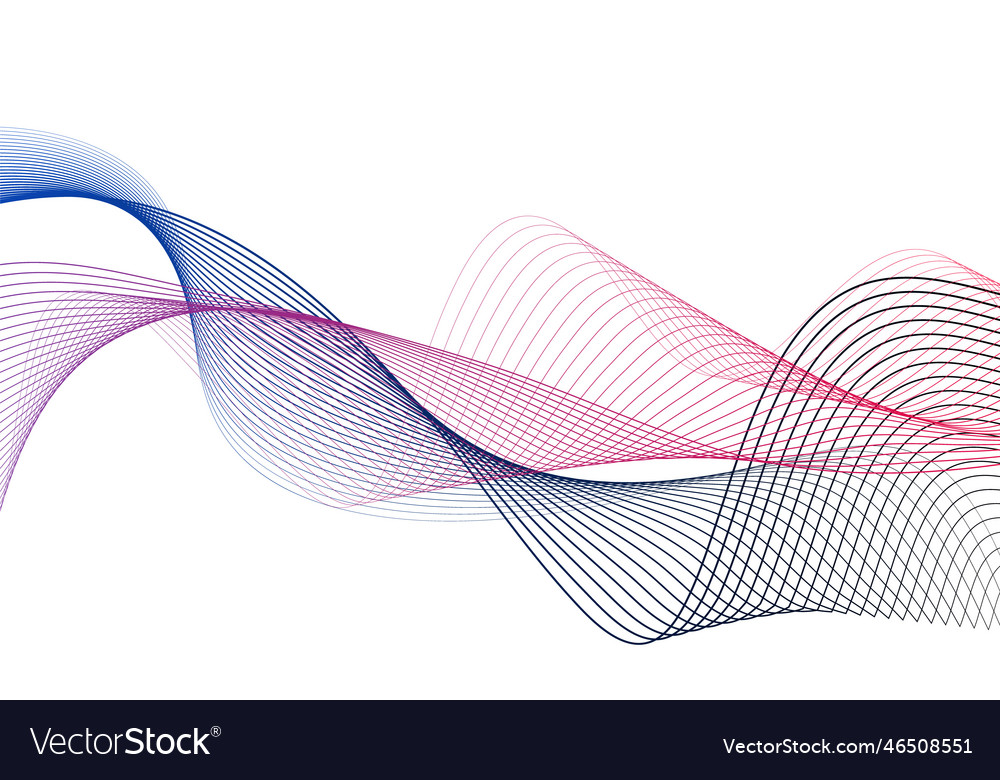 Abstract colorful wave element for design digital