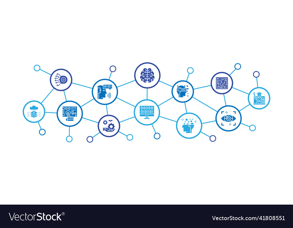 Artificial intelligence web banner template vector image Artificial intelligence web banner template