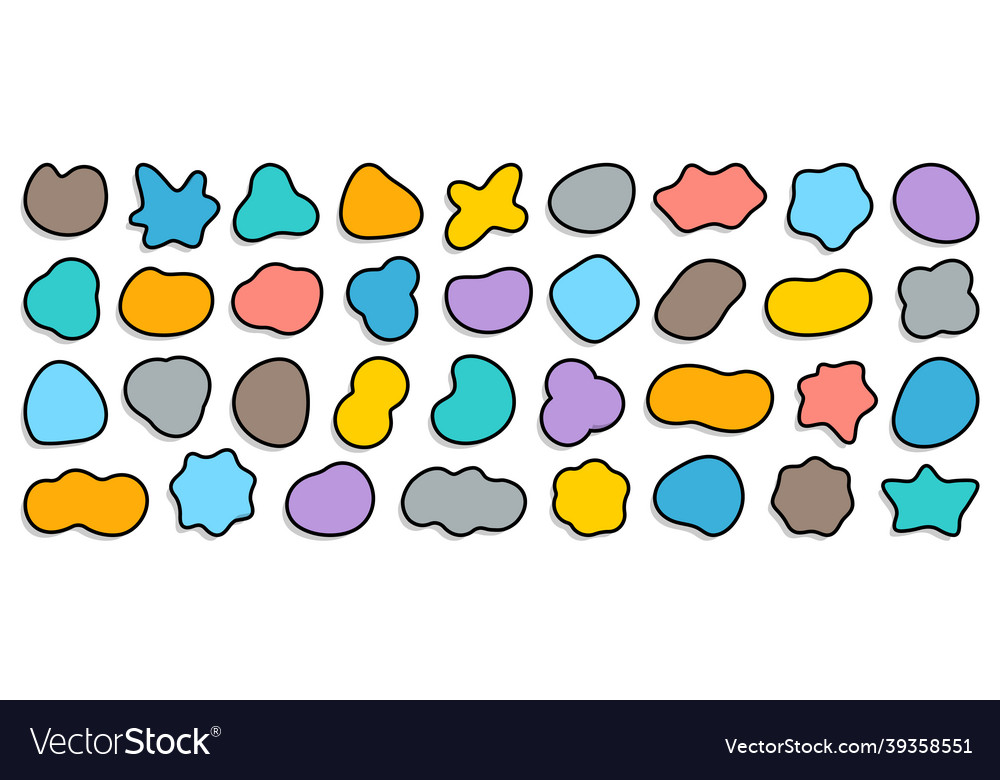 Bloobs shape collection random abstract stains