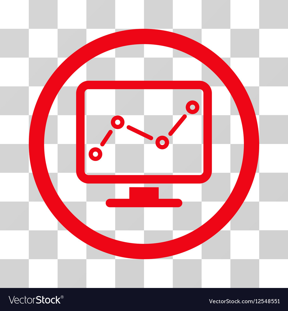 Chart monitoring flat rounded icon
