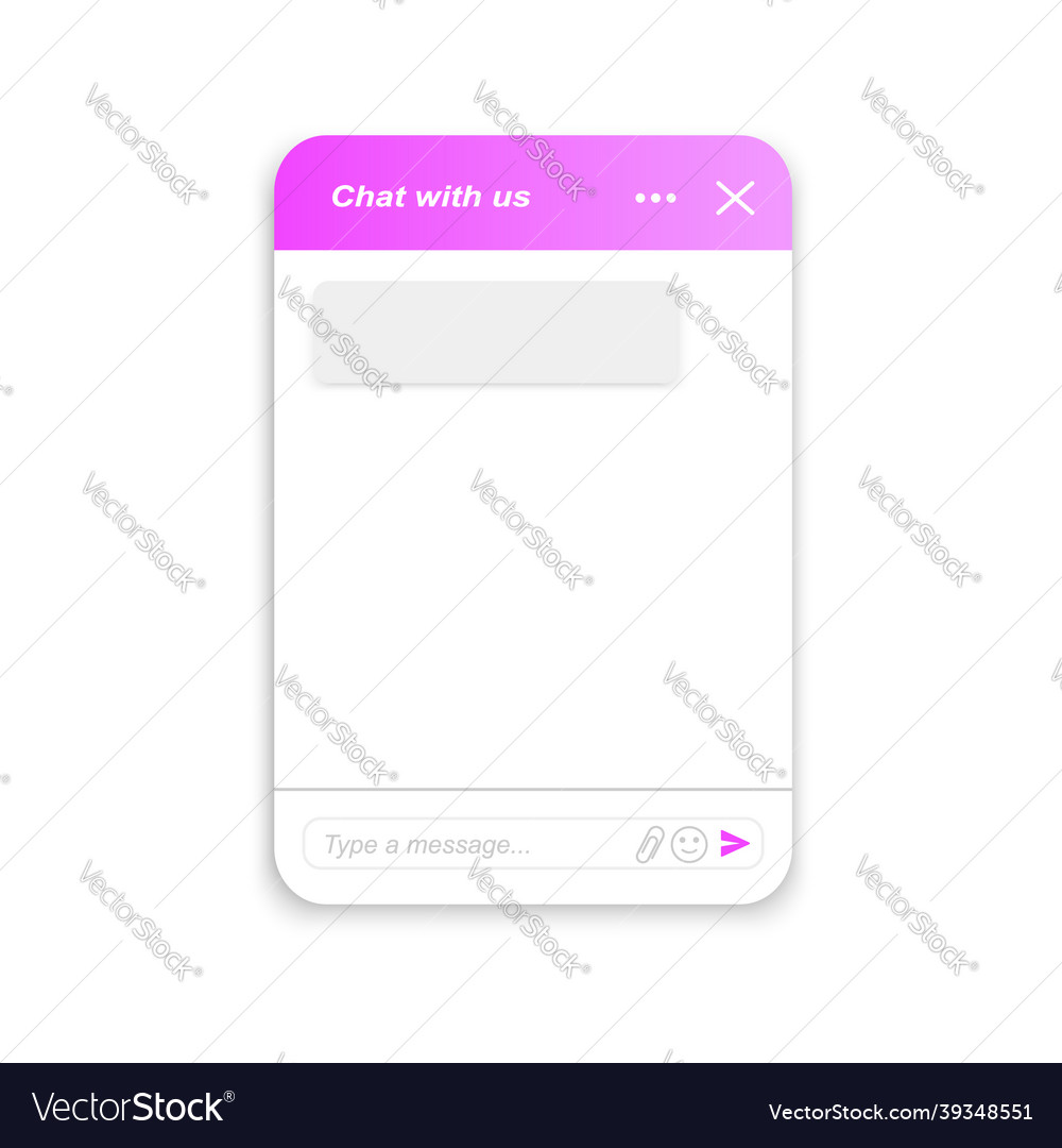 Chatbot window example virtual assistant bot form vector image Chatbot window example virtual assistant bot form