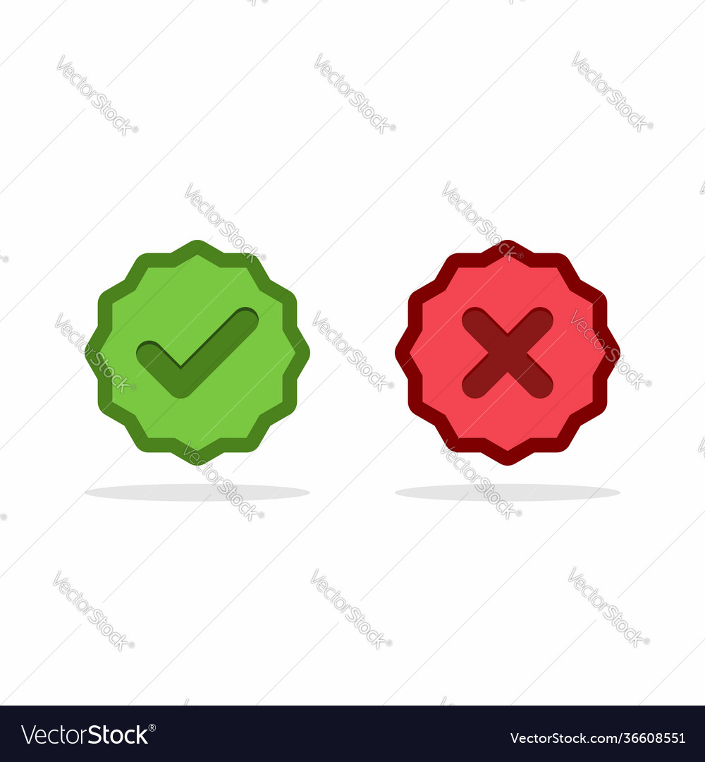 Check and wrong marks tick cross