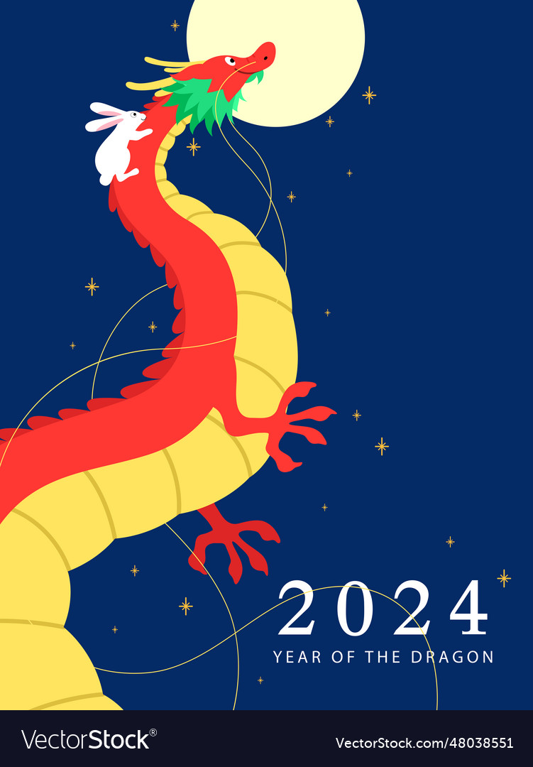 Chinese new year dragon cartoon Royalty Free Vector Image