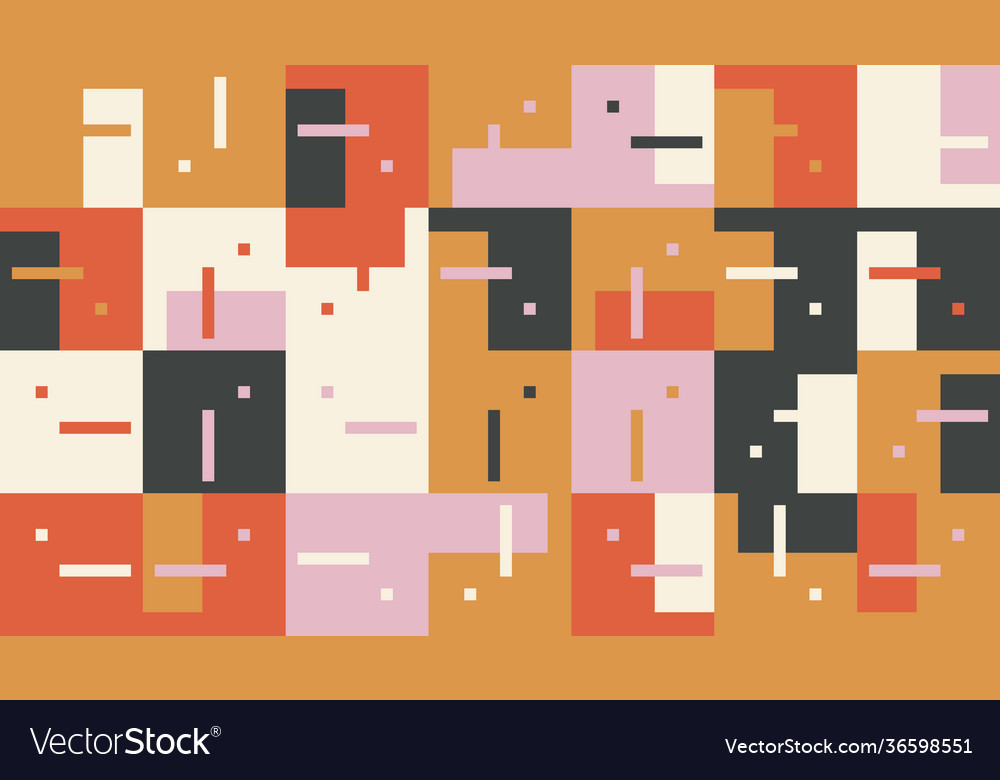 Deconstructed abstract pattern design vector image Deconstructed abstract pattern design