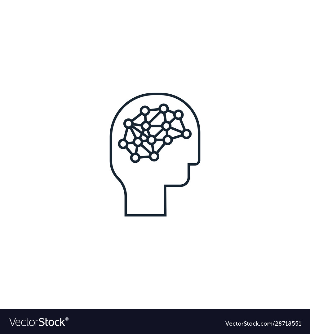 Deep learning creative icon from artificial