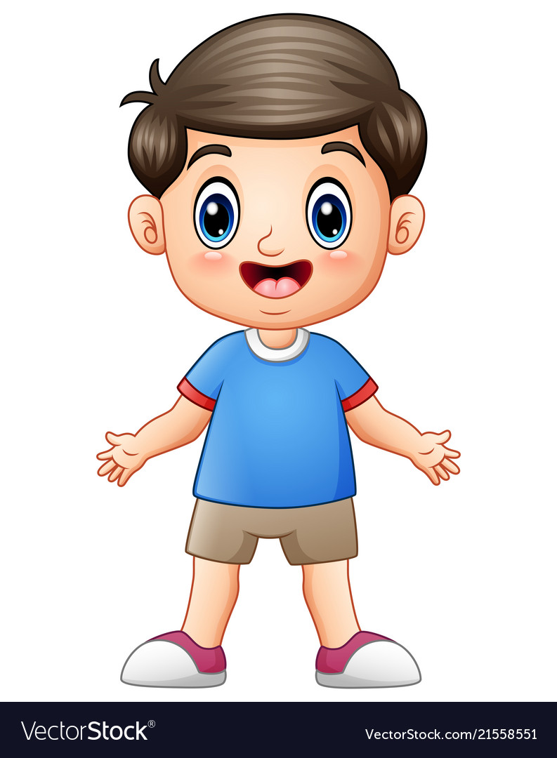 Happy boy cartoon Royalty Free Vector Image - VectorStock