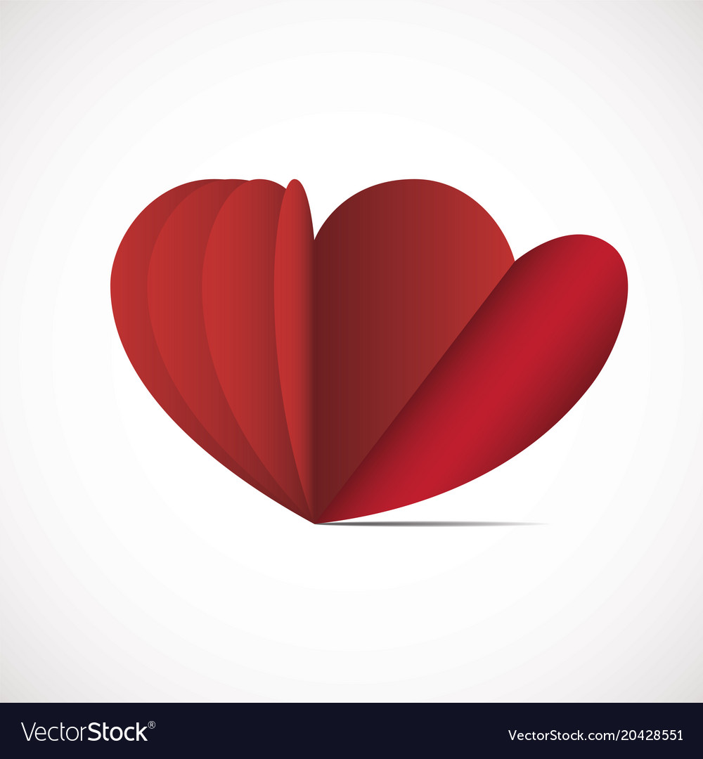 Heart love flat design icon Royalty Free Vector Image