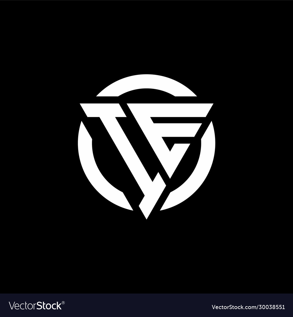 Ie logo with triangle shape and circle rounded Vector Image Ie logo with triangle shape and circle rounded