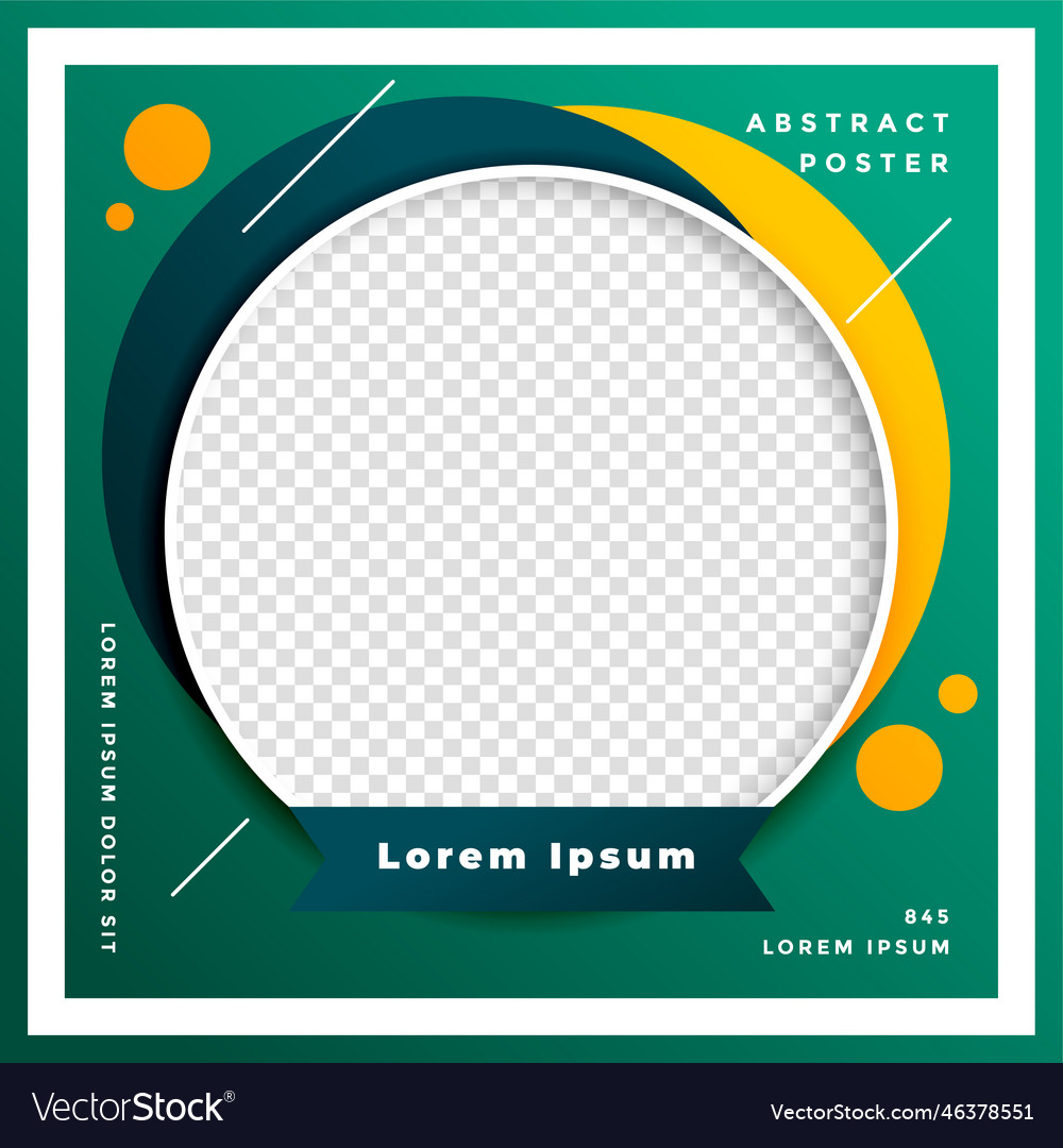 Modern circle shape template with image space