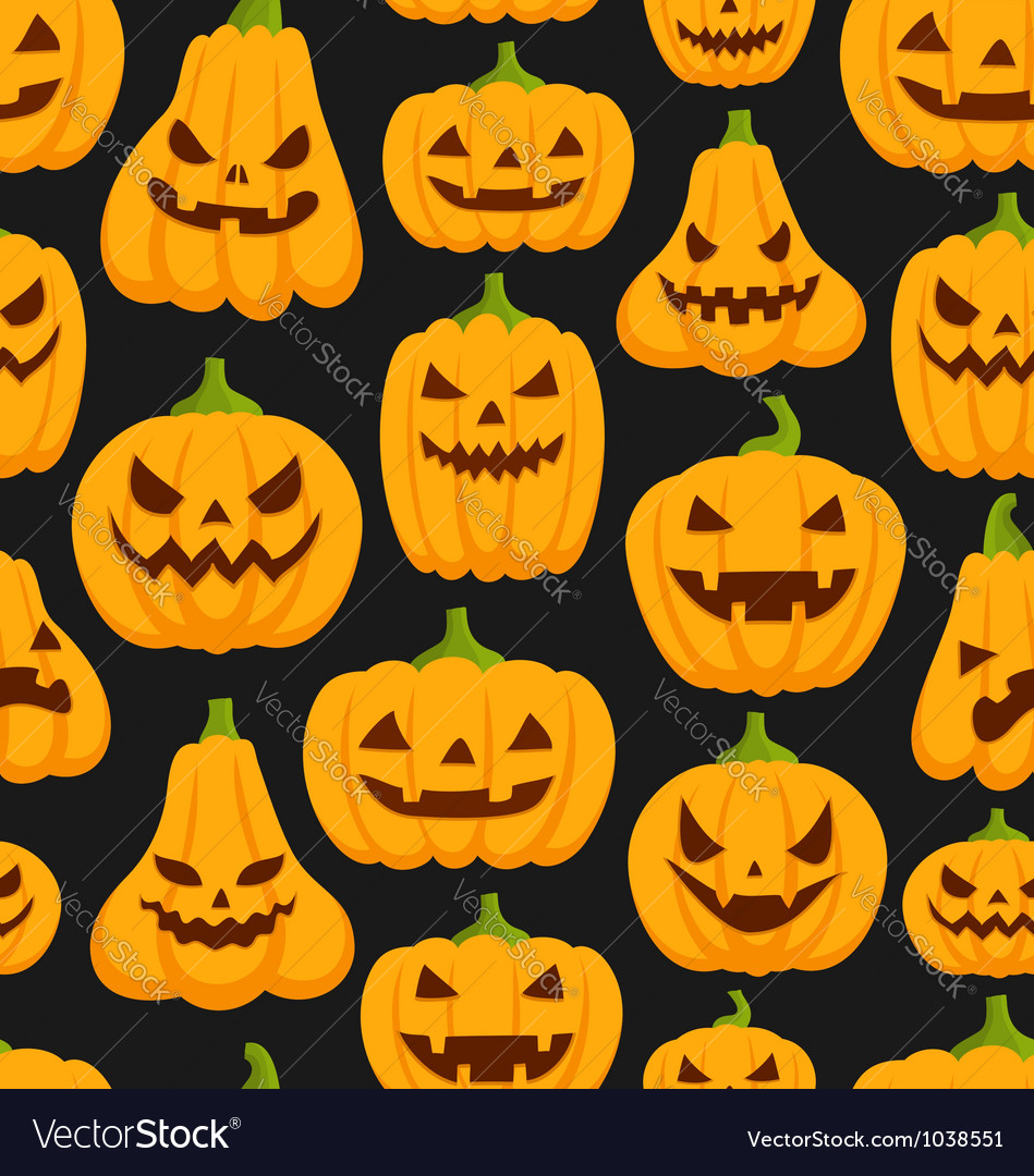 Pumpkin pattern Royalty Free Vector Image - VectorStock