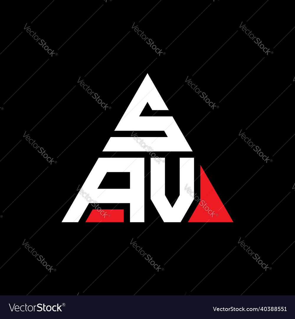 Sav triangle letter logo design Royalty Free Vector Image