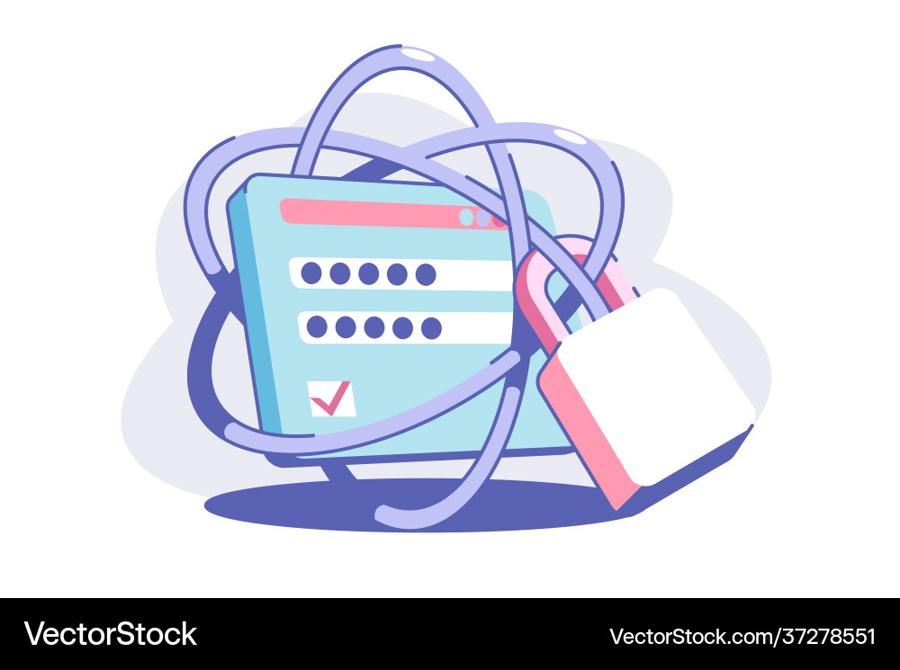 Solid web security Royalty Free Vector Image - VectorStock