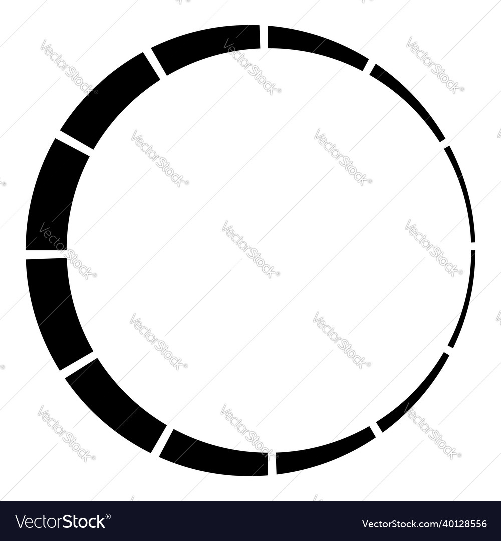 12 Teilschnitt segmentiert Kreis abstrakt gestrichelt vector image 12 Teilschnitt segmentiert Kreis abstrakt gestrichelt