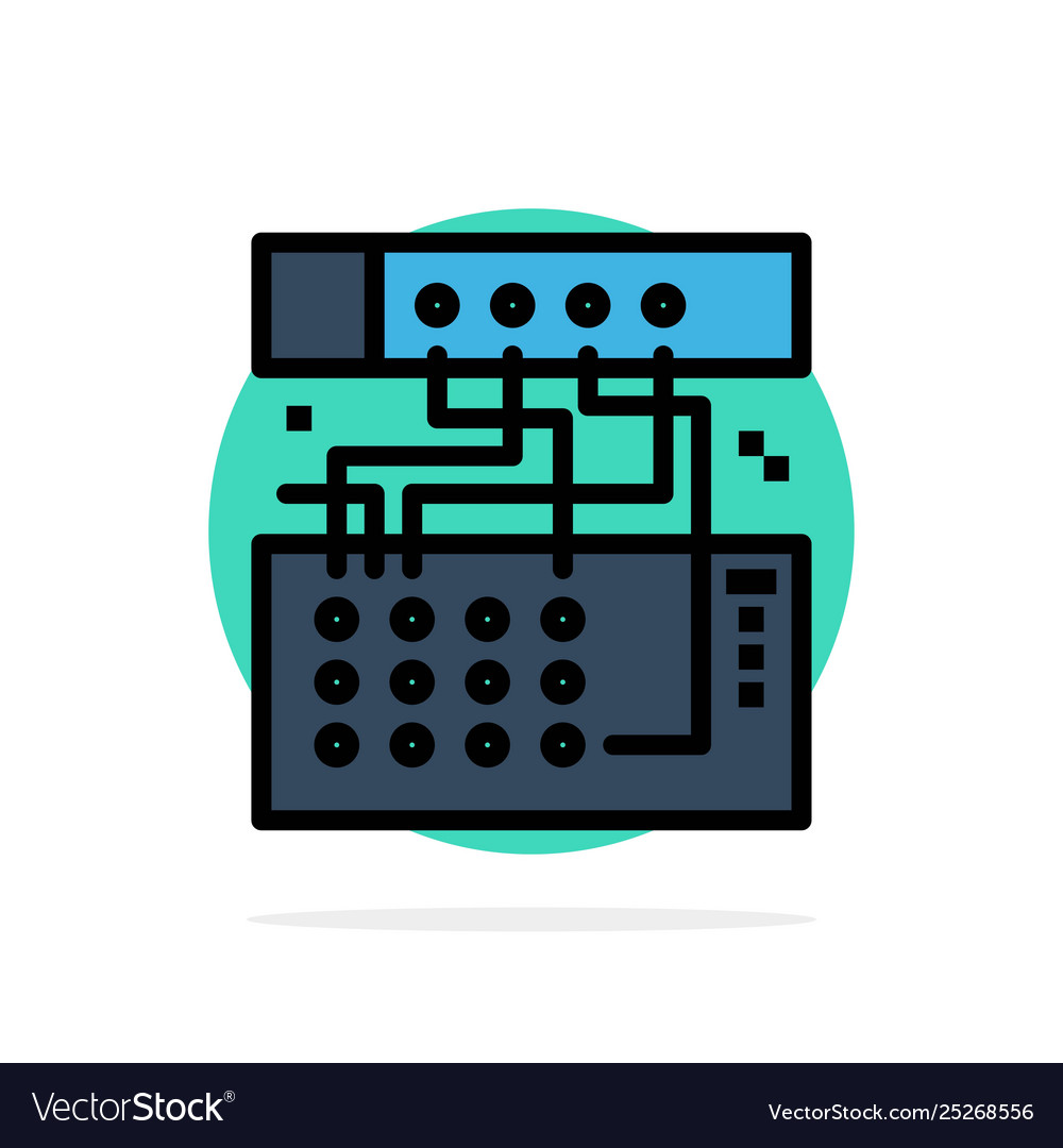 Analog connection device module sound abstract vector image Analog connection device module sound abstract