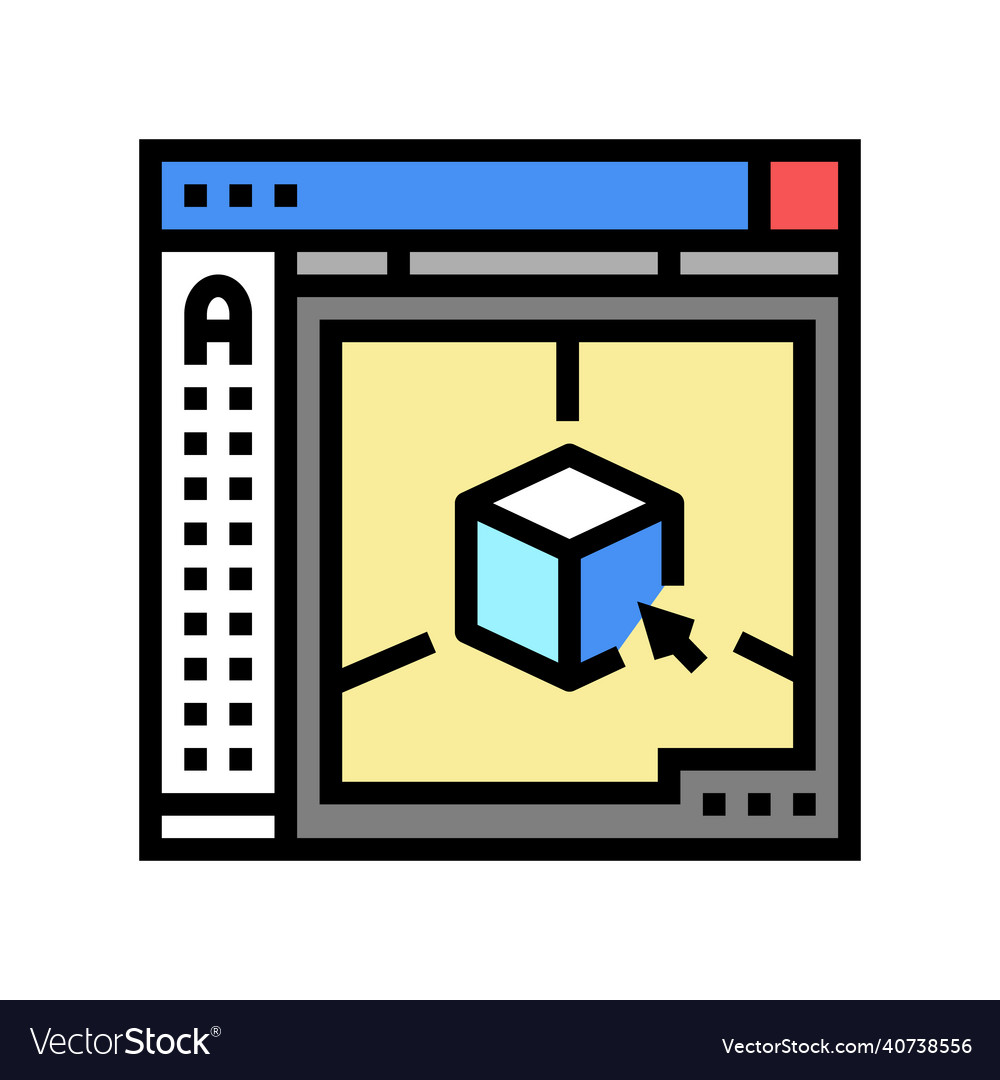 Autocad 3d program color icon